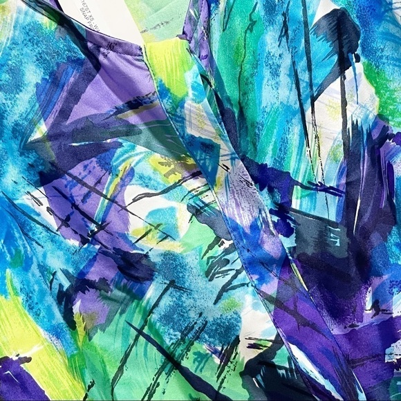 RACHEL PALLY Silk Watercolor Snap Front Tank Dress - Picture 3 of 8